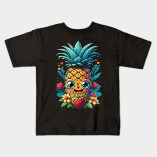 Colorful Pineapple Designe #1 Kids T-Shirt